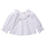 Pink Chicken Girls White Amara Top & Bailey Chambray Ruffle Pant