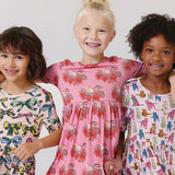 Pink Chicken Girls Spring Bamboo Steph Dress - Pink Wild Strawberries