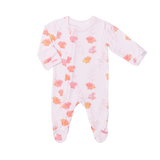Coccoli Modal Zipper Footie (Seashells on Pink)