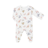 Coccoli Modal Zipper Footie (Butterflies on Cream)