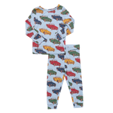 Pink Chicken Kid's Bamboo PJ Set - Vintage Cars
