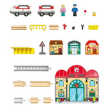 Hape Portable Train Station Set