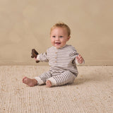 QUINCY MAE Relaxed Jumpsuit Slate Stripe