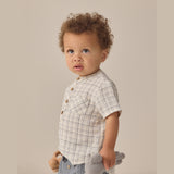 QUINCY MAE Jaxson (Blue Plaid) + Luca Pant (Ocean) Set