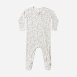 QUINCY MAE Bamboo Zip Footie Cloud Floral