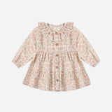 QUINCY MAE Ruffle Collar Button Dress Pink Blossom