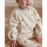 Quincy Mae - Waffle Sweater Set Confetti Hearts