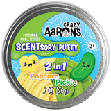 Crazy Aaron's Scentsory Popcorn/Pickle - 2.75" Thinking Putty Tin