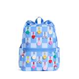 State Bag Kane Double Pocket Backpack in Charms Blue Check