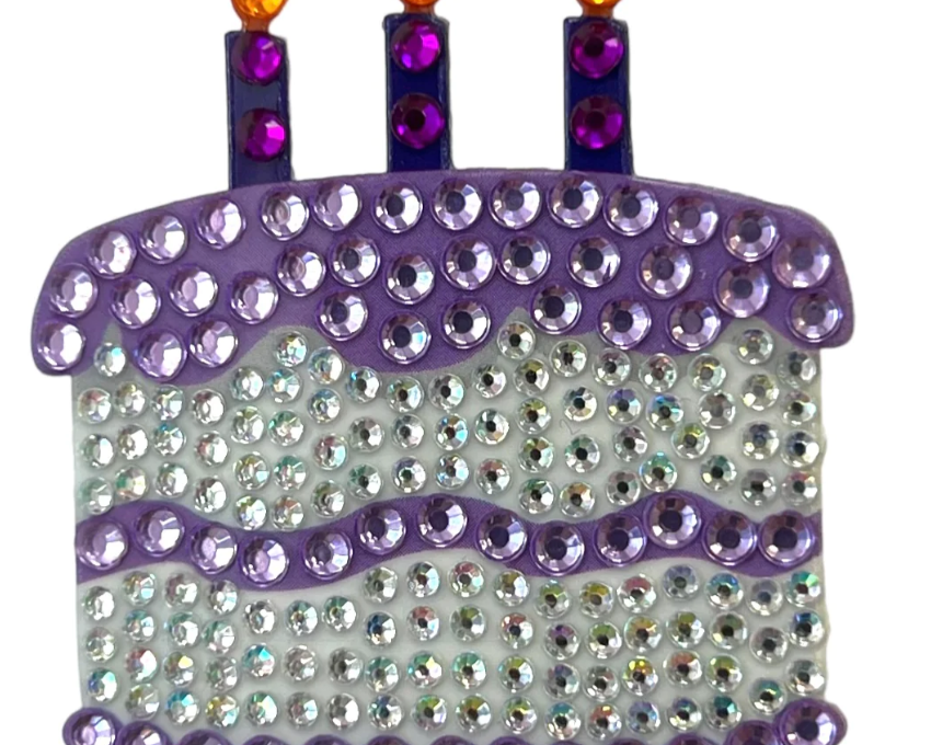 StickerBeans Purple Birthday Cake - hip-kid