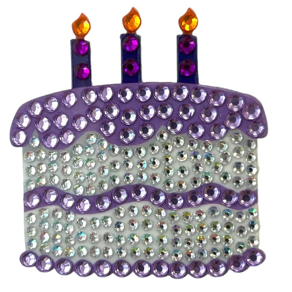 StickerBeans Purple Birthday Cake - hip-kid