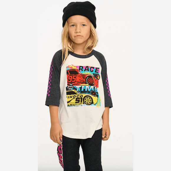 Chaser Cars Race Time Tee - Bright White - hip-kid