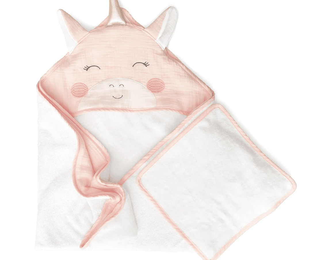 Mon Ami Petit Unicorn Towel & Washcloth Set - hip-kid