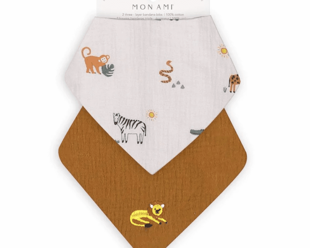 Mon Ami Animaux De Safari 2PC Bib Set - hip-kid