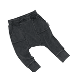 HUXBABY Skater Bear Sweatshirt & Drop Crotch Pant Set - Vintage Black - hip-kid