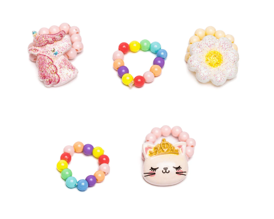 CEC Flower Kitty Unicorn Elastic Rings Set - hip-kid