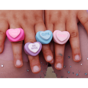 CEC Assorted Candy Heart Rings - hip-kid