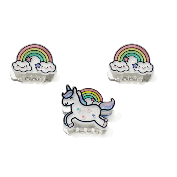 CEC Unicorn, Rainbow Mini Hairclips - hip-kid