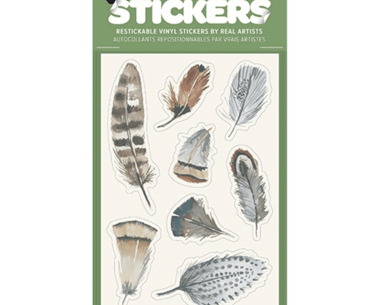 Tattly Sticker Sheet - Watercolor Feathers - hip-kid