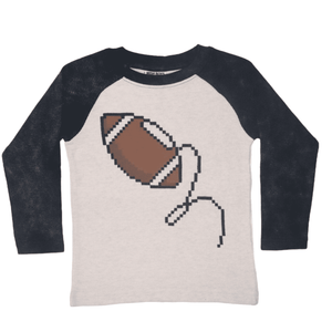 Mish L/S Pixel Football - Oatmeal - hip-kid