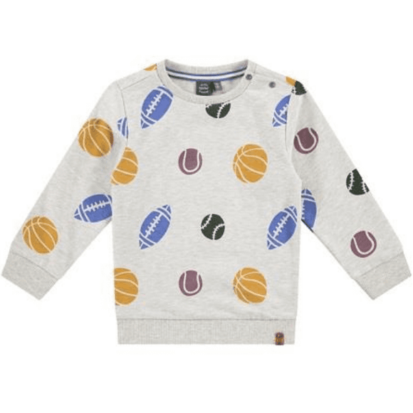 Babyface Boys Football Sweatshirt - Grey Melee - hip-kid