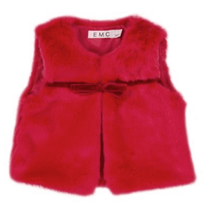EMC Eco Fur Vest - Red - hip-kid