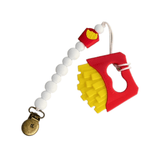 Three Hearts Silicone Teether with Clip - hip-kid