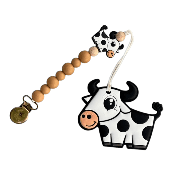 Three Hearts Silicone Teether with Clip - hip-kid