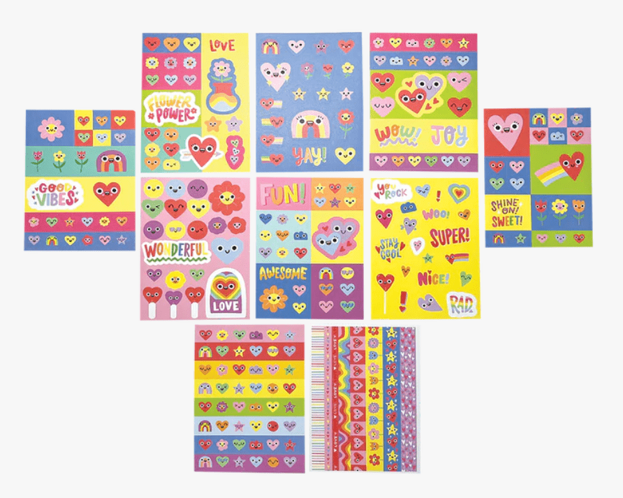 OOLY Stickiville Book - Happy Hearts - hip-kid