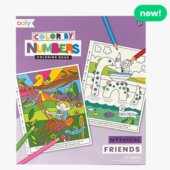 Ooly Color By Numbers - Mythical Friends - hip-kid