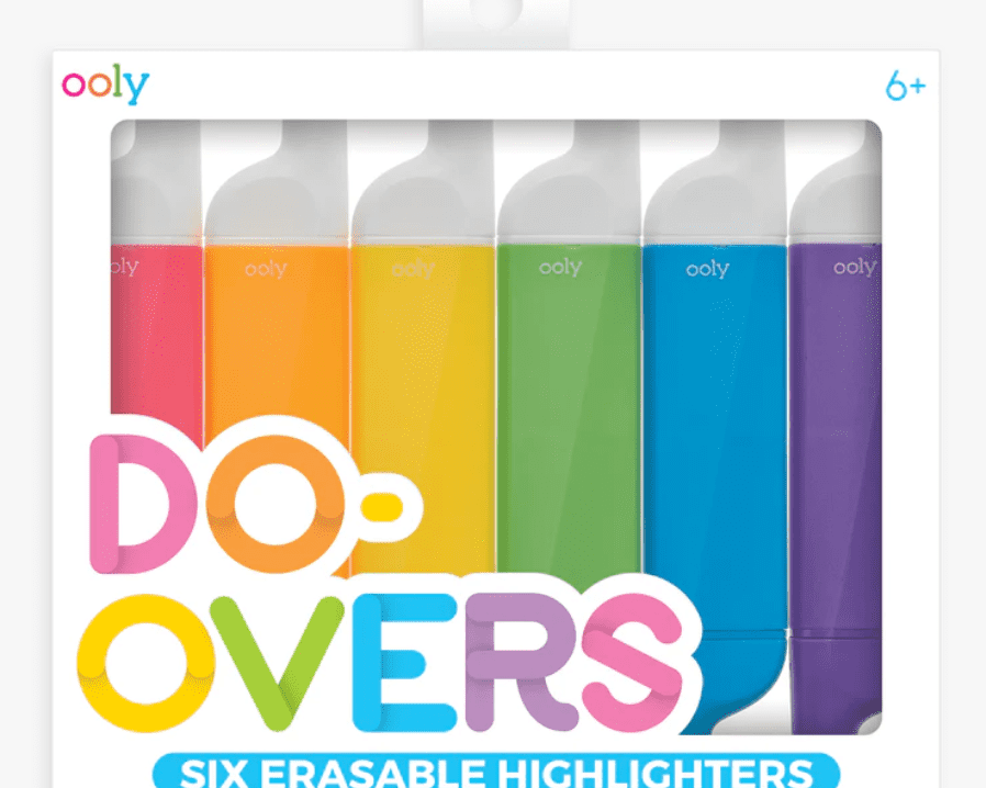 OOLY Do-Overs Erasable Highlighters - Set of 6 - hip-kid