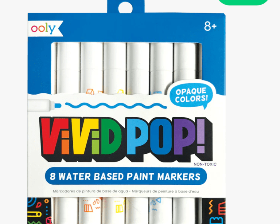 Ooly Vivid Pop! Water Based Paint Markers - 8 Colors - hip-kid