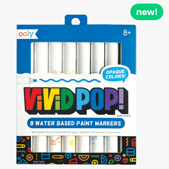 Ooly Vivid Pop! Water Based Paint Markers - 8 Colors - hip-kid