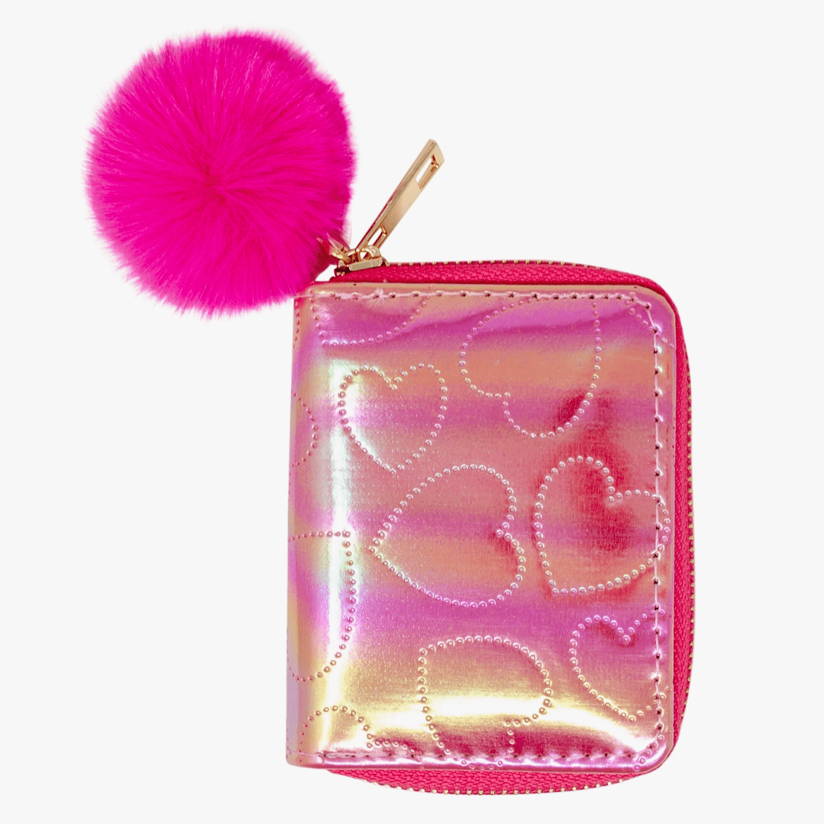 Zomi Gems - Shiny Dotted Heart Wallet - hip-kid