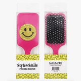 Mavi Bands Varsity Glitter Smiley Face Large Bright Paddle Hair Brush - hip-kid