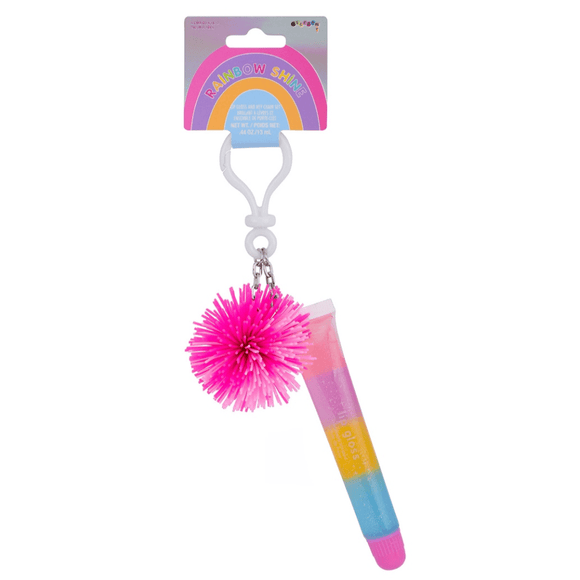 Iscream Rainbow Shine Lip Gloss & Keychain Set