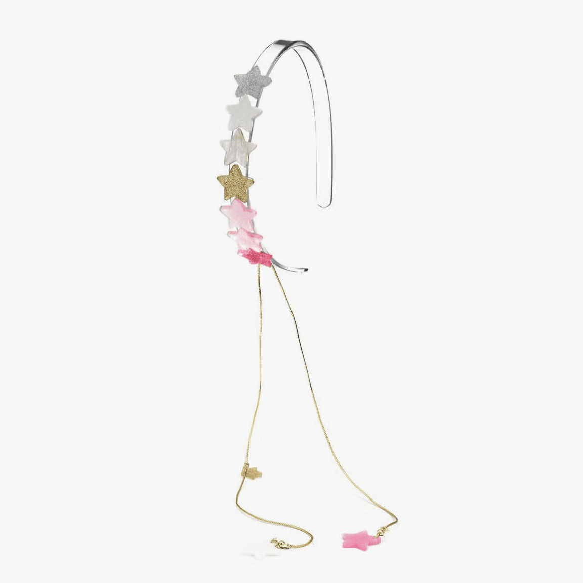 Lilies & Roses Mini Stars Pearlized Pink Headband with Charms - hip-kid