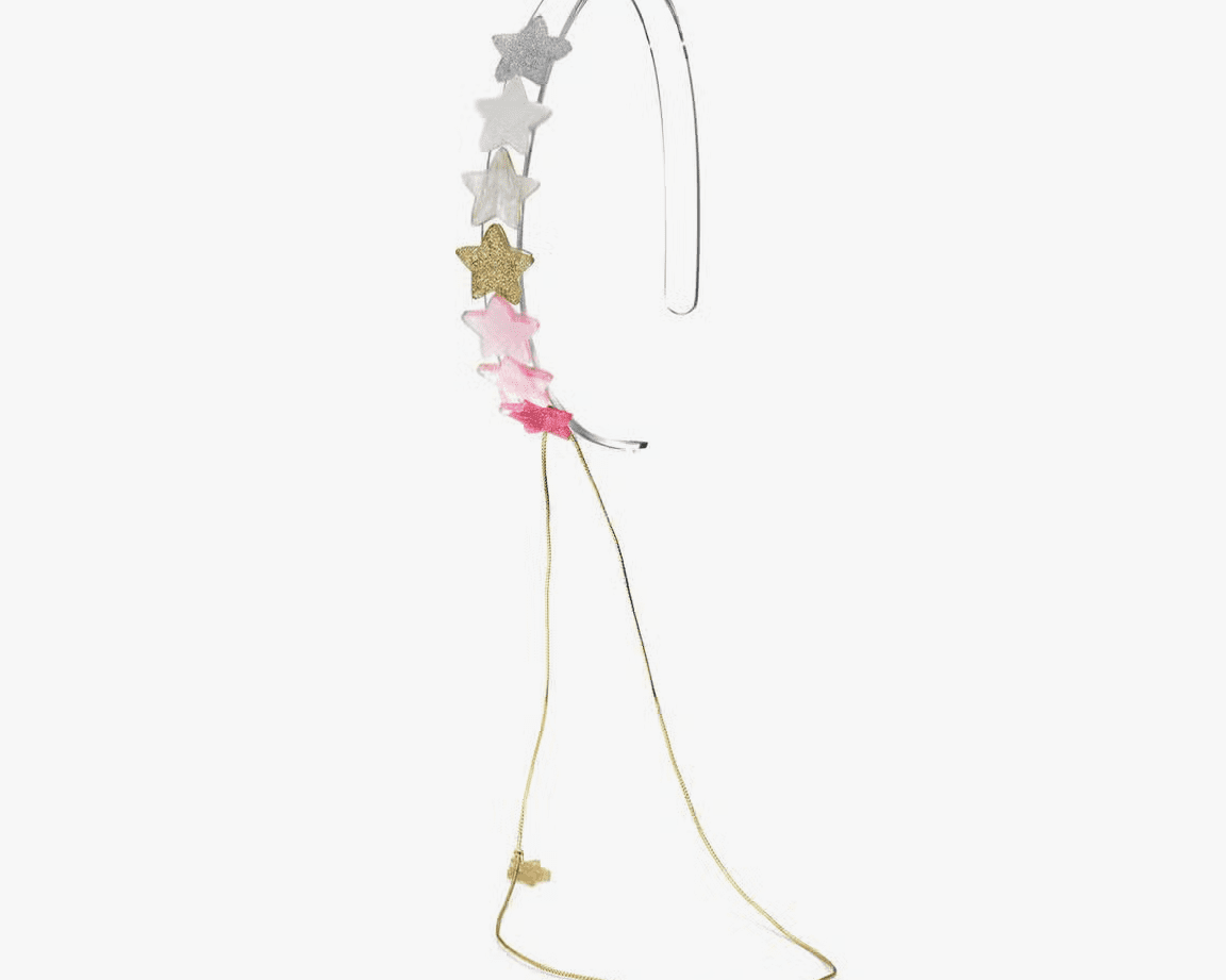 Lilies & Roses Mini Stars Pearlized Pink Headband with Charms - hip-kid