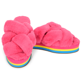 Iscream Furry Platform Slippers - hip-kid