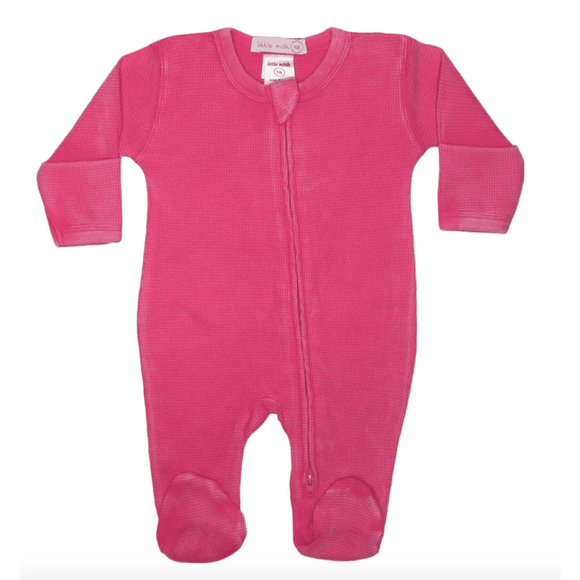 Baby Steps Footed Pajama - Thermal Bubblegum Pink - hip-kid