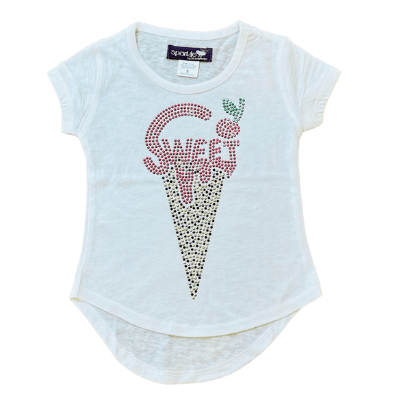 Sparkle by Stoopher Tee - White Sweet Treats - hip-kid
