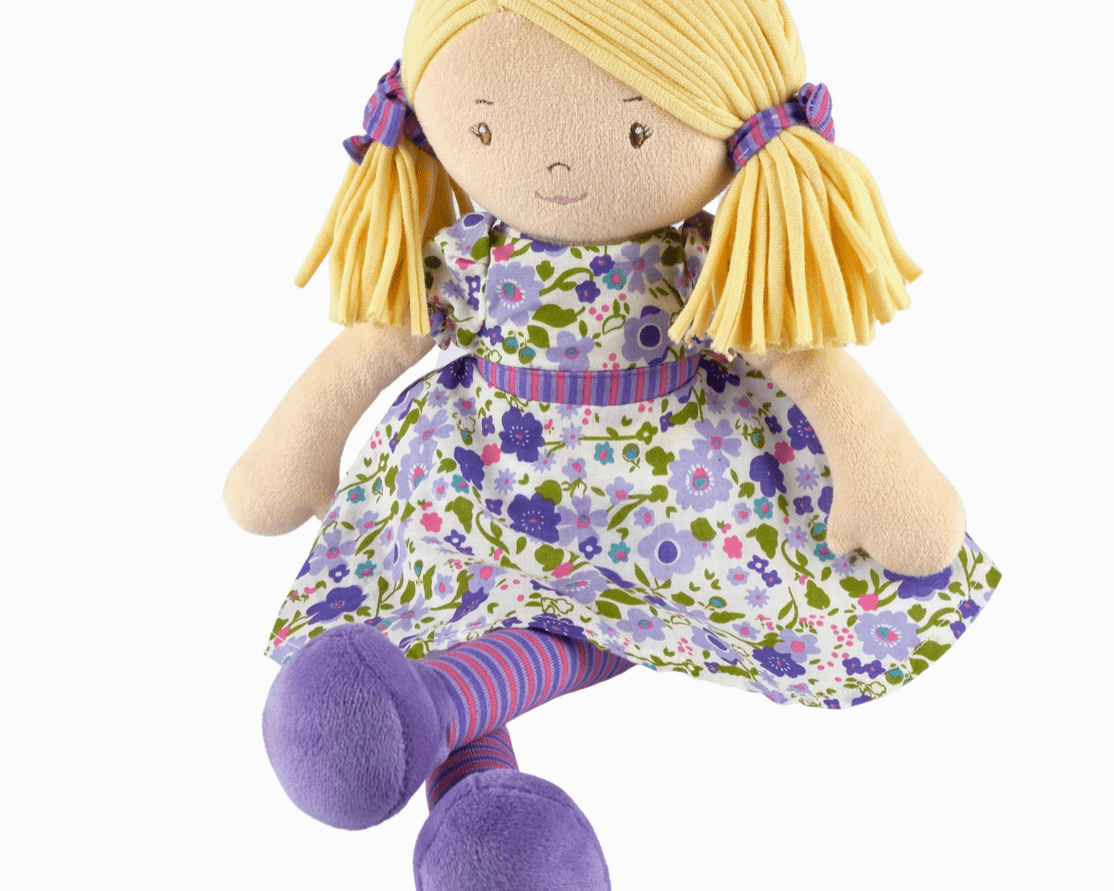 Bonikka Peggy Blonde Hair with Lilac & Pink Dress - hip-kid