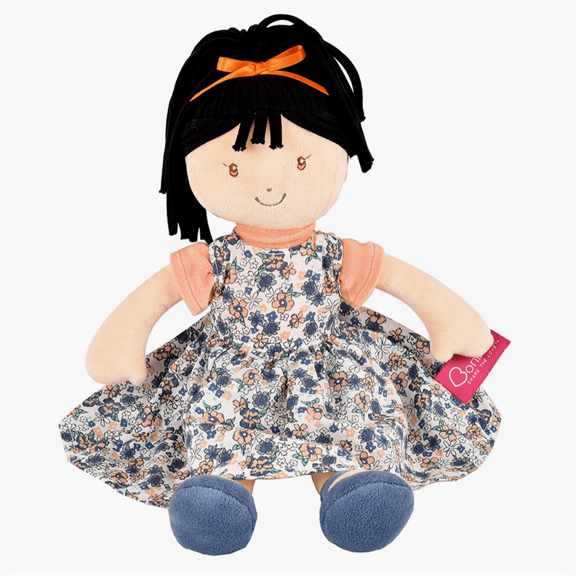 Bonikka Tammy Lu Black Hair with Blue Print Dress - hip-kid