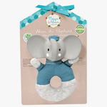 Tikiri Alvin the Elephant Soft Rattle w/Natural Organic Rubber Head - hip-kid