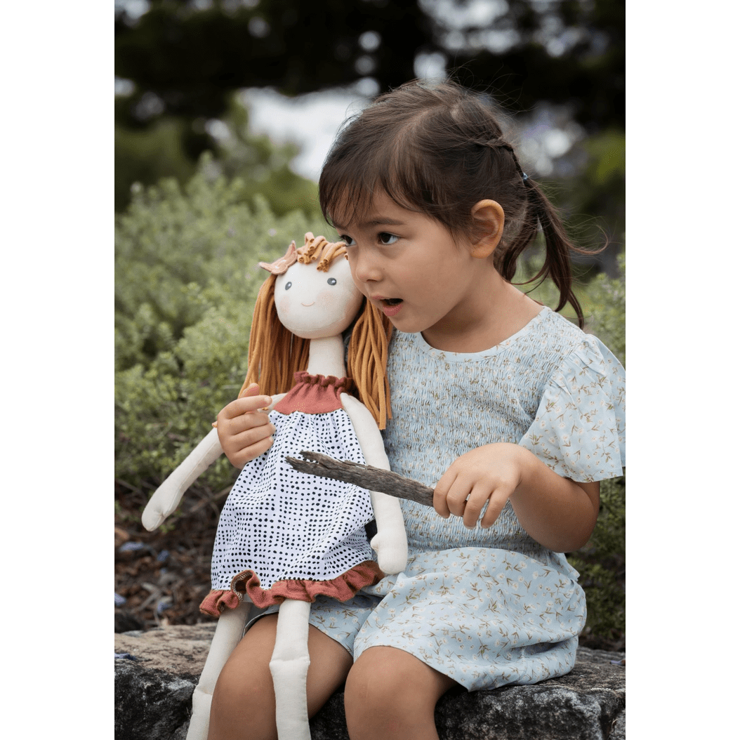 Bonikka Amber Doll in Black & White Printed Dress - hip-kid