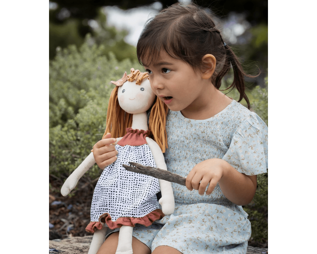 Bonikka Amber Doll in Black & White Printed Dress - hip-kid