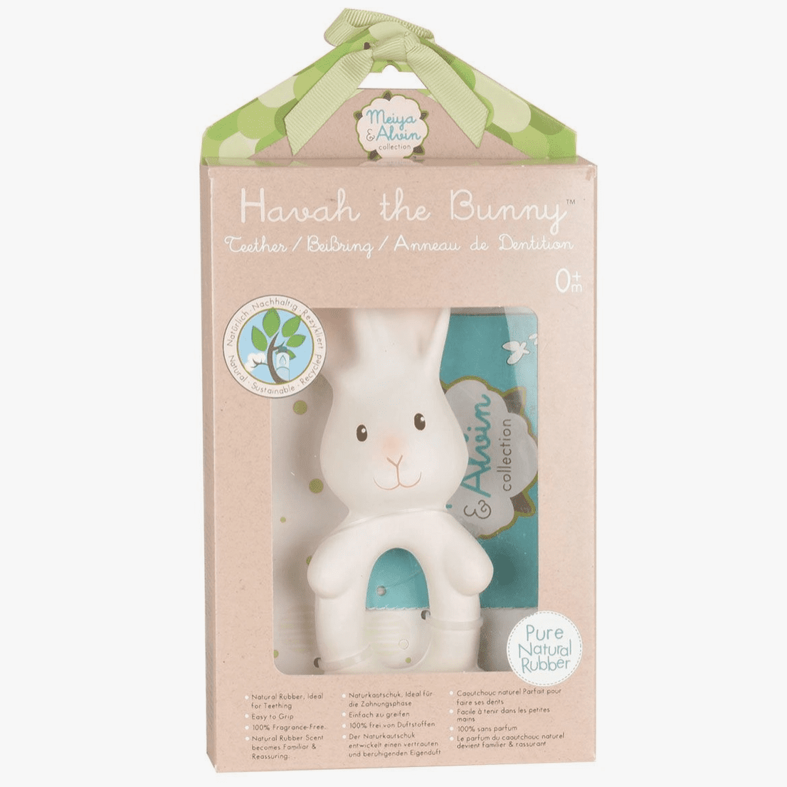 Tikiri Havah The Bunny Natural Rubber Teether - hip-kid