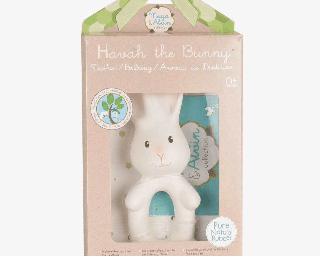 Tikiri Havah The Bunny Natural Rubber Teether - hip-kid