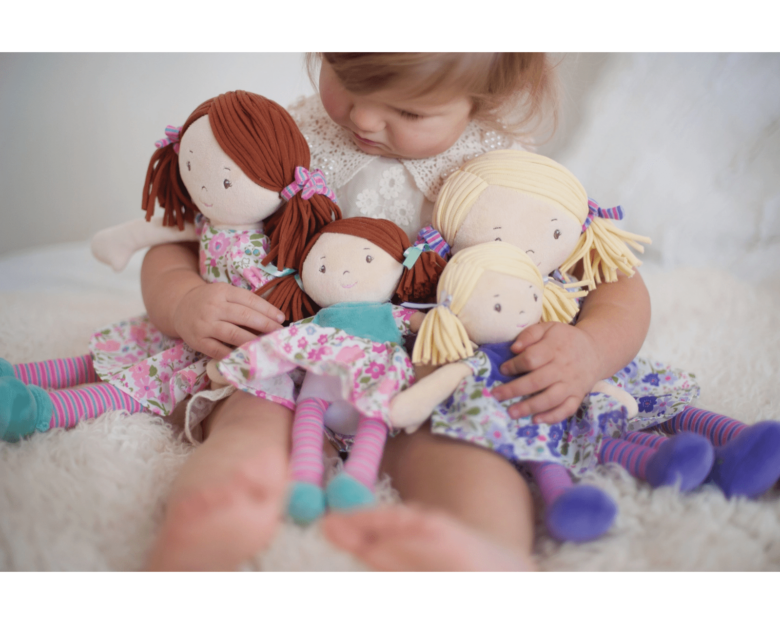 Bonikka Lil' Peggy Blonde Hair with Lilac & Pink Dress - hip-kid