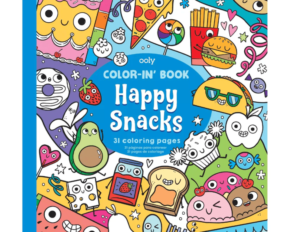 OOLY Color-in' Book: Happy Snack - hip-kid